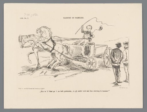 Satirical print on Heemskerk's attempts to remain in power, 1868