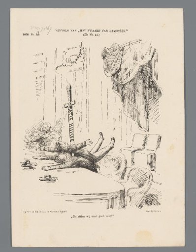 Satirical print on Minister Van Zuylen, 1868