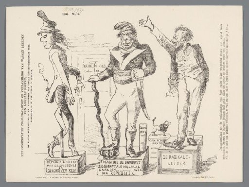 Caricature on the conservative portrayal of the liberals, 1869