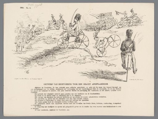 Caricature on the prevailing velocipede mania, 1869