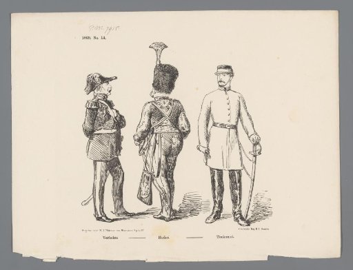 Caricature on the Dutch military uniform, 1869