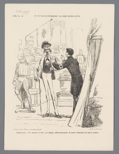 Satirical print on the Red Cross exhibition, 1869