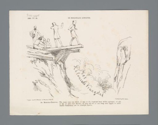 Satirical print on the colonial issue, 1869