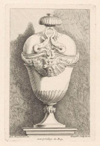 Vase with mermaids and mask
