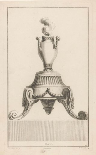 Fire dog with vase