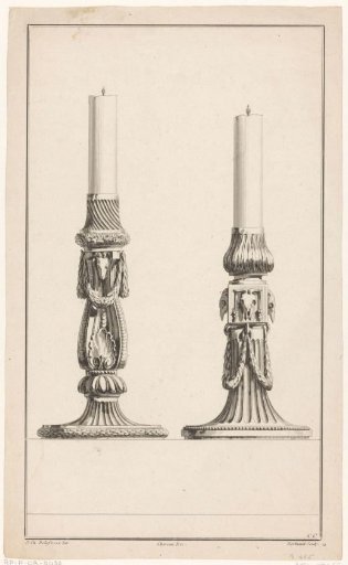 Candlesticks with ram's heads and ox skulls