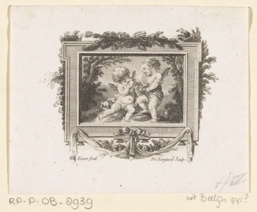 Vignette with two putti