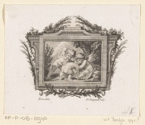 Vignette with five putti