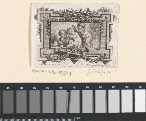 Vignette with three putti