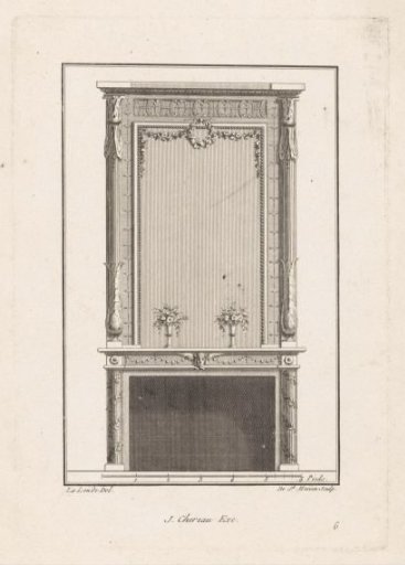 Chimneypiece with vases and columns
