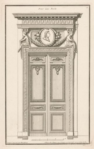 Doors with medallions and cornucopias