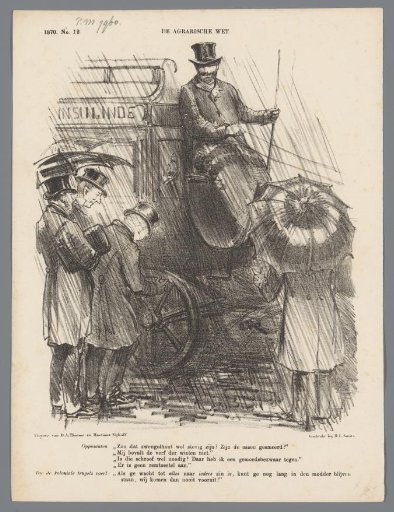 Cartoon on the Agricultural Act, 1870