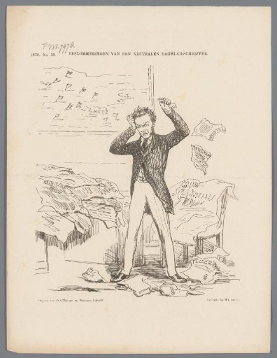 Satirical print on the war between France and Germany, 1870