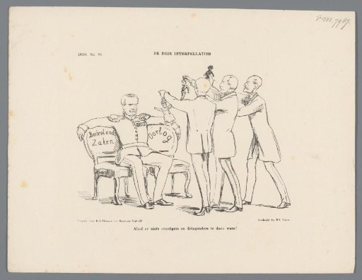 Caricature of Minister Van Mulken, 1870