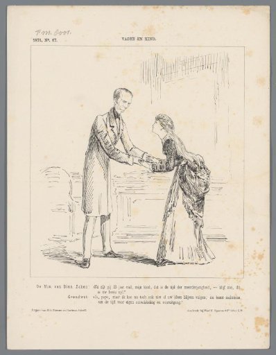 Caricature of Thorbecke and the Constitution of 1848, 1871