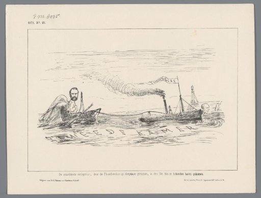 Caricature on the adoption of the war budget, 1871