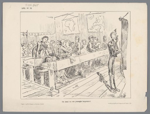 Satirical print on mixed public schools, 1871