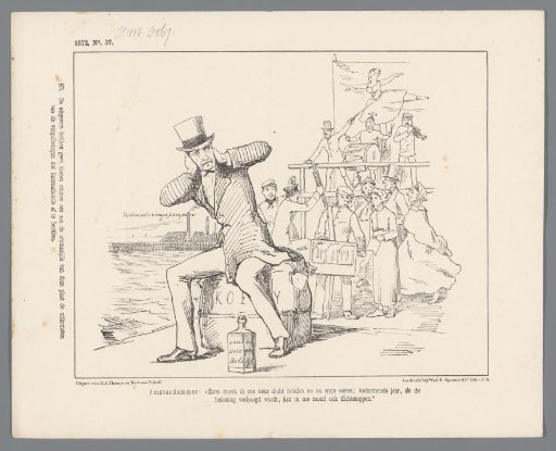 Satirical print on the situation in Amsterdam, 1872