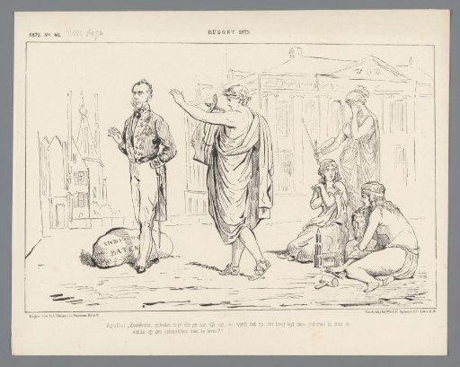 Satirical print on the budget for 1873, 1872