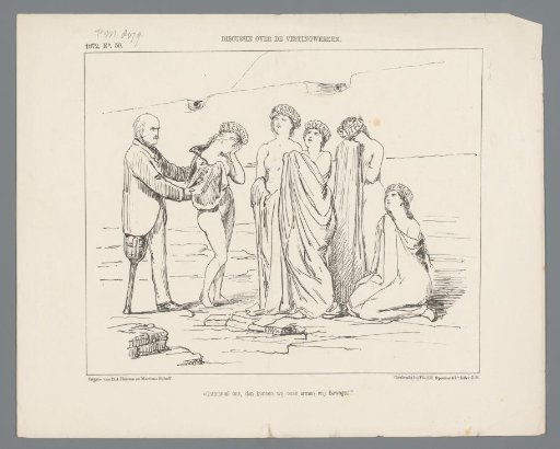 Cartoon on the discussion regarding the fortifications, 1872