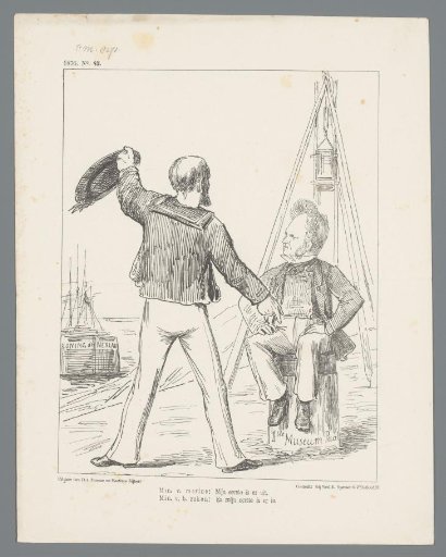 Caricature on the First Test of the North Sea Canal, 1876