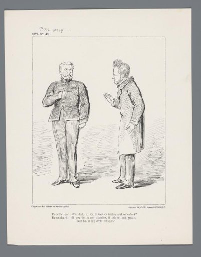 Caricature on Mac-Mahon and Heemskerk, 1877