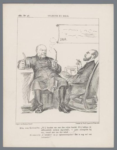 Political cartoon on free trade, 1881