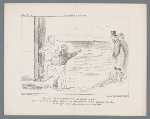 Political cartoon with Van Lynden van Sandenburg, 1882