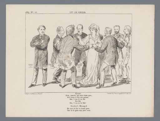Political cartoon on the crisis, 1883