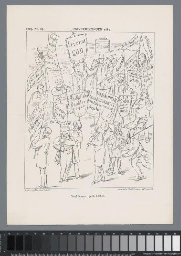 Cartoon on the elections in June, 1883