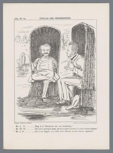 Cartoon on the results of the June elections, 1883