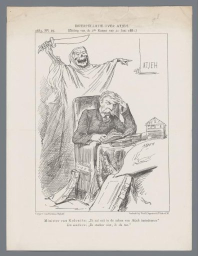 Cartoon on the Aceh problem, 1883