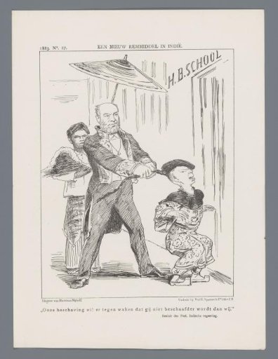 Cartoon on the HBS in the Indies, 1883