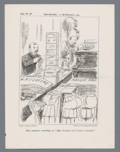 Cartoon on the throne speech, 1883