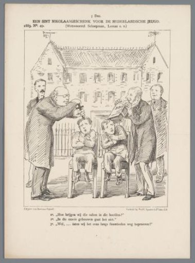 Cartoon featuring Schaepman and Loman, 1883