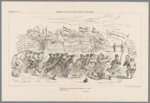 Caricature on the upcoming elections, 1884