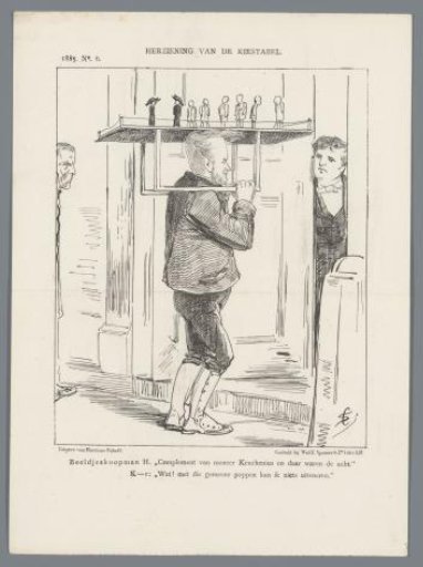 Caricature on revision of the electoral table, 1885