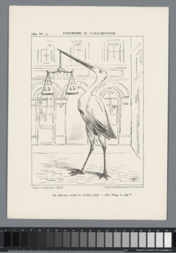 Caricature on the elections in The Hague, 1885