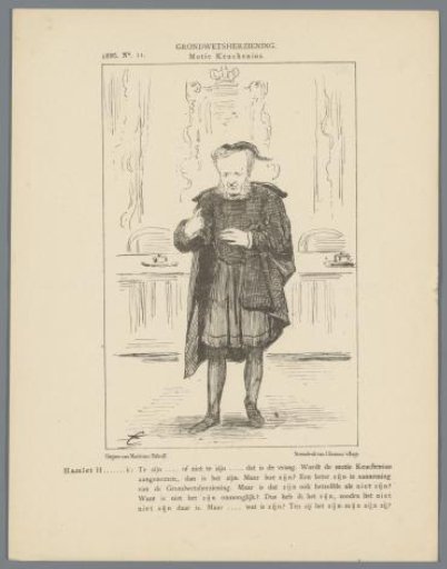 Satirical print on the constitutional revision, 1886