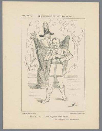 Satirical print with Minister Bloem, 1886