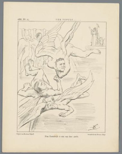 Satirical print on the losers of the elections of 15 June 1886