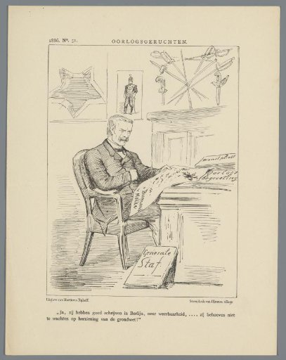 Caricature of the Minister of War, 1886