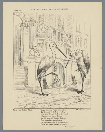 Caricature about The Hague, 1887
