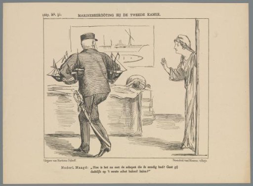 Caricature on the naval budget, 1887