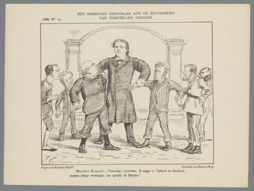 Satirical print with Abraham Kuyper, 1888