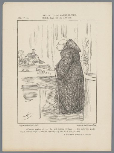 Satirical print on Schaepman, 1888