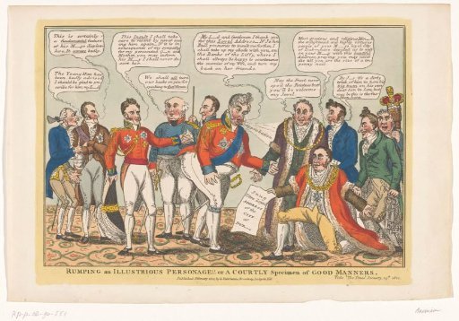 King George IV and Irish envoys, 1821