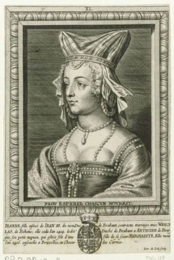 Portrait of Joanna of Brabant, wife of Wenceslaus I