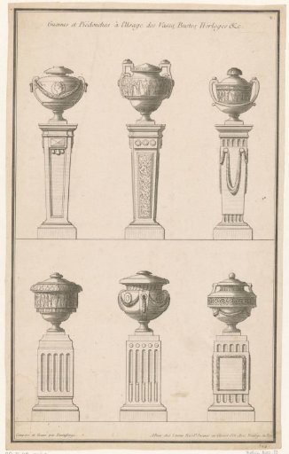 Vases on high pedestals