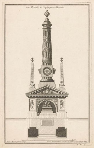 Catafalque with obelisks